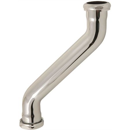 KEENEY MFG 1-1/4 in. x 1-1/4 in. 17-Gauge Brass Slip Joint Double Offset Pipe, Chrome 7037PCBN